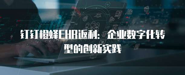 钉钉橙蜂EHR返利:企业数字化转型的创新实践