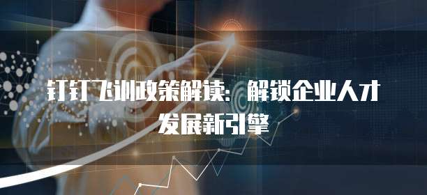 钉钉飞训政策解读:解锁企业人才发展新引擎
