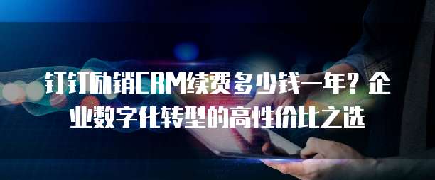 钉钉励销CRM续费多少钱一年？企业数字化转型的高性价比之选