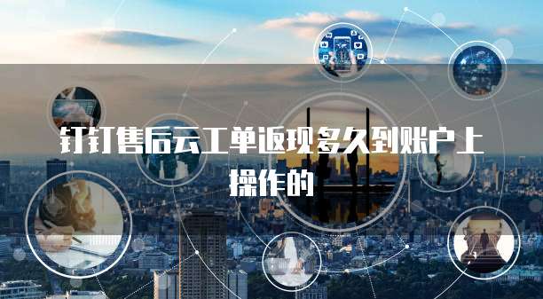 钉钉售后云工单返现多久到账户上操作的
