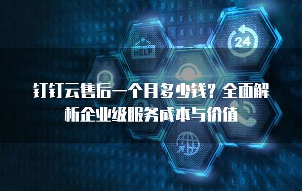 钉钉云售后一个月多少钱?全面解析企业级服务成本与价值