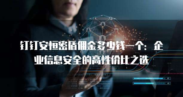钉钉安恒密盾佣金多少钱一个:企业信息安全的高性价比之选