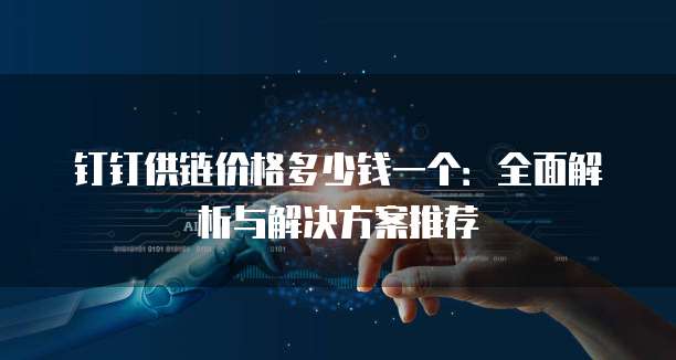 钉钉供链价格多少钱一个:全面解析与解决方案推荐