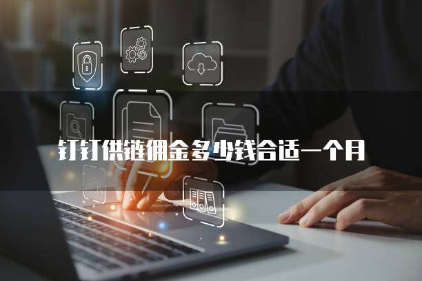 钉钉供链佣金多少钱合适一个月