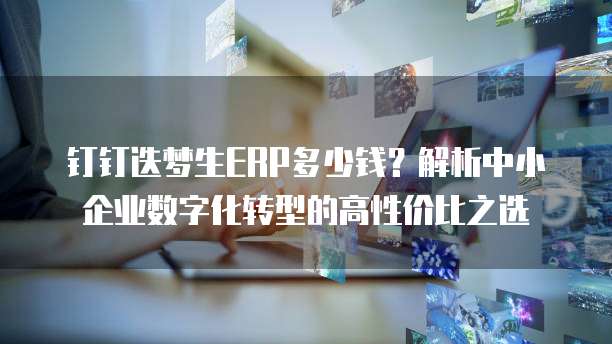 钉钉迭梦生ERP多少钱?解析中小企业数字化转型的高性价比之选