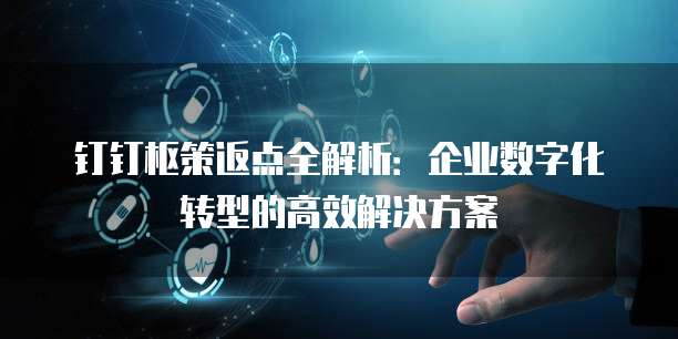钉钉枢策返点全解析:企业数字化转型的高效解决方案