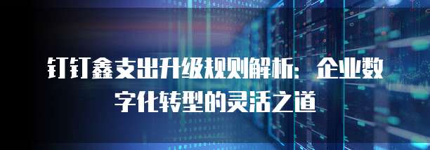 钉钉鑫支出升级规则解析:企业数字化转型的灵活之道
