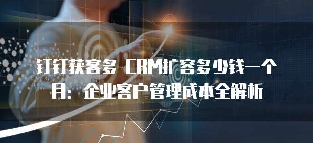 钉钉获客多 CRM扩容多少钱一个月:企业客户管理成本全解析