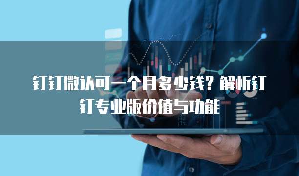 钉钉微认可一个月多少钱？解析钉钉专业版价值与功能