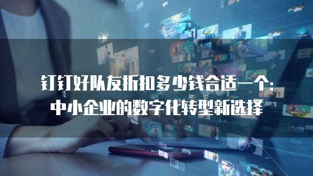 钉钉好队友折扣多少钱合适一个:中小企业的数字化转型新选择