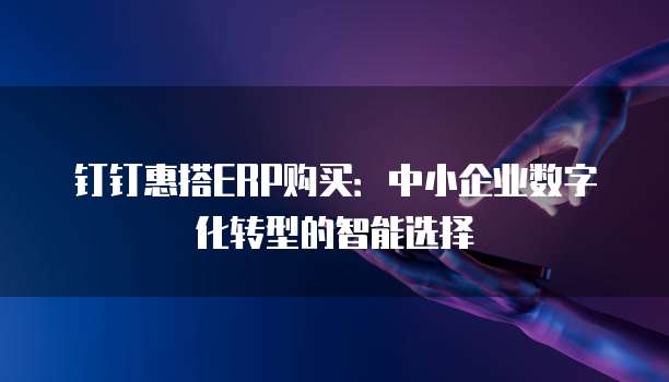 钉钉惠搭ERP购买：中小企业数字化转型的智能选择