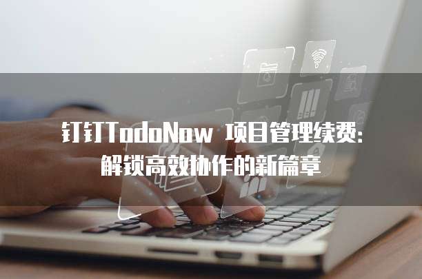 钉钉TodoNow 项目管理续费:解锁高效协作的新篇章