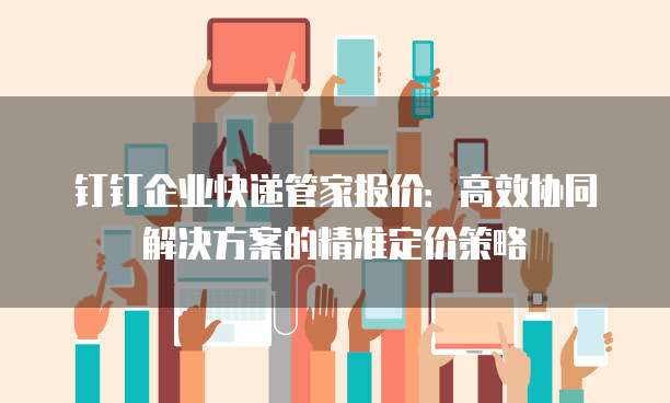 钉钉企业快递管家报价：高效协同解决方案的精准定价策略