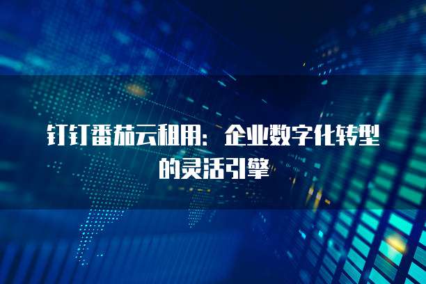 钉钉番茄云租用:企业数字化转型的灵活引擎