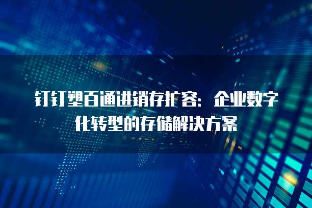 钉钉塑百通进销存扩容：企业数字化转型的存储解决方案