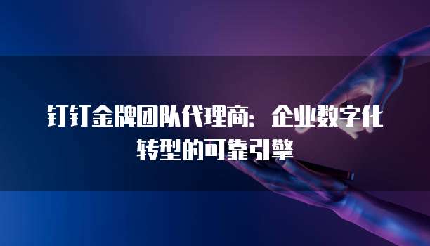 钉钉金牌团队代理商:企业数字化转型的可靠引擎