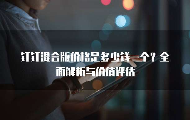 钉钉混合版价格是多少钱一个？全面解析与价值评估