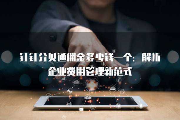 钉钉分贝通佣金多少钱一个：解析企业费用管理新范式