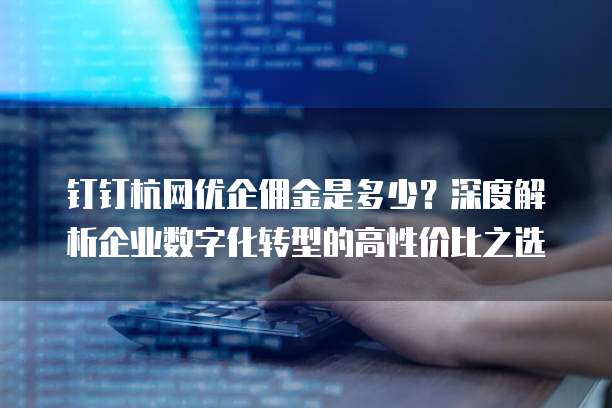 钉钉杭网优企佣金是多少?深度解析企业数字化转型的高性价比之选