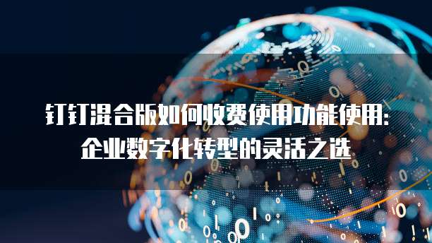 钉钉混合版如何收费使用功能使用：企业数字化转型的灵活之选