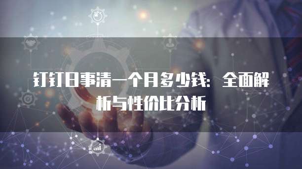 钉钉日事清一个月多少钱：全面解析与性价比分析