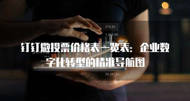 钉钉微投票价格表一览表：企业数字化转型的精准导航图