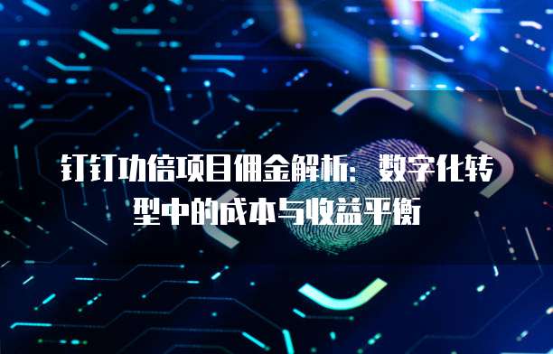 钉钉功倍项目佣金解析:数字化转型中的成本与收益平衡