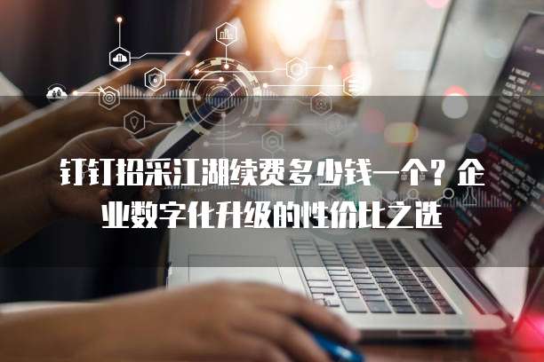 钉钉招采江湖续费多少钱一个?企业数字化升级的性价比之选
