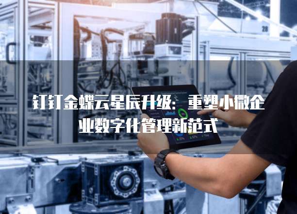 钉钉金蝶云星辰升级：重塑小微企业数字化管理新范式
