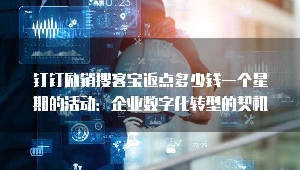 钉钉励销搜客宝返点多少钱一个星期的活动：企业数字化转型的契机