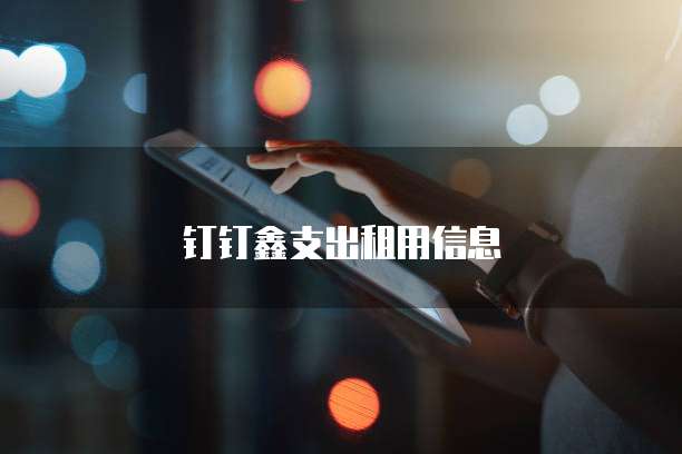 钉钉鑫支出租用信息