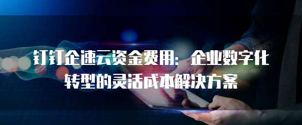 钉钉企速云资金费用：企业数字化转型的灵活成本解决方案