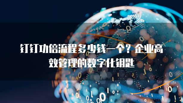 钉钉功倍流程多少钱一个?企业高效管理的数字化钥匙