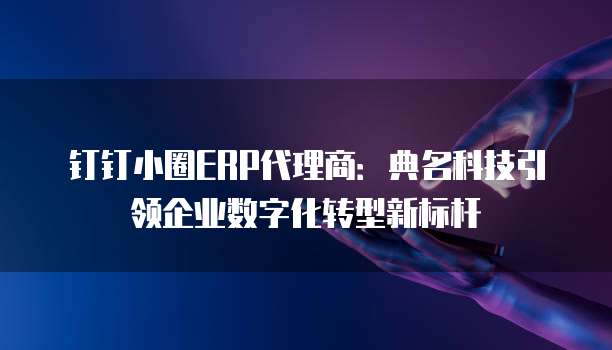 钉钉小圈ERP代理商：典名科技引领企业数字化转型新标杆