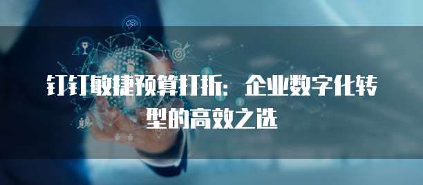 钉钉敏捷预算打折:企业数字化转型的高效之选