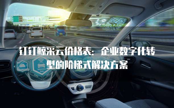 钉钉鲸采云价格表:企业数字化转型的阶梯式解决方案