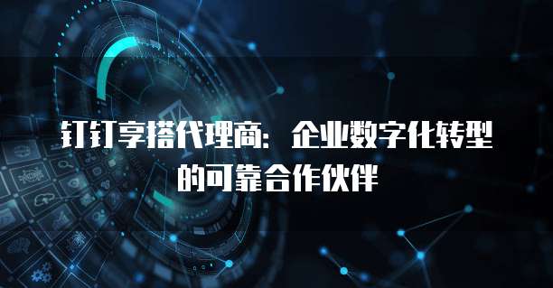钉钉享搭代理商：企业数字化转型的可靠合作伙伴