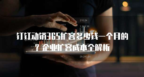 钉钉动销365扩容多少钱一个月的?企业扩容成本全解析
