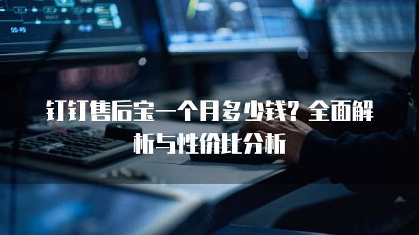 钉钉售后宝一个月多少钱?全面解析与性价比分析