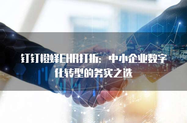 钉钉橙蜂EHR打折:中小企业数字化转型的务实之选