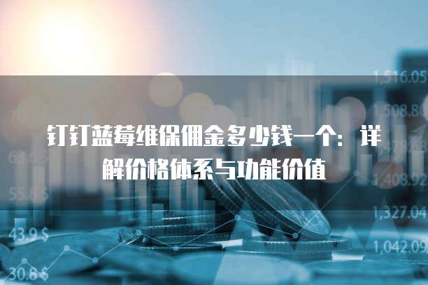 钉钉蓝莓维保佣金多少钱一个:详解价格体系与功能价值