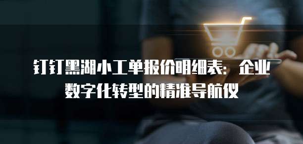 钉钉黑湖小工单报价明细表:企业数字化转型的精准导航仪