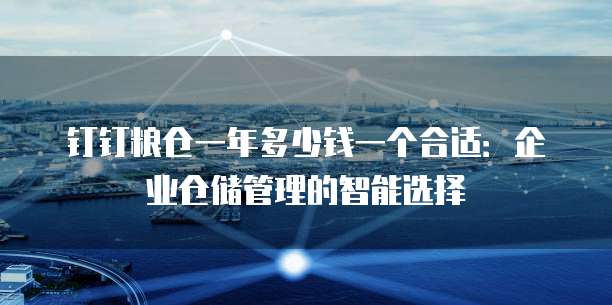钉钉粮仓一年多少钱一个合适:企业仓储管理的智能选择