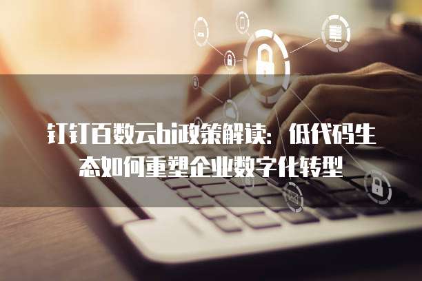 钉钉百数云bi政策解读：低代码生态如何重塑企业数字化转型