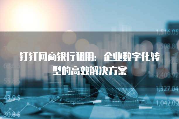 钉钉网商银行租用：企业数字化转型的高效解决方案