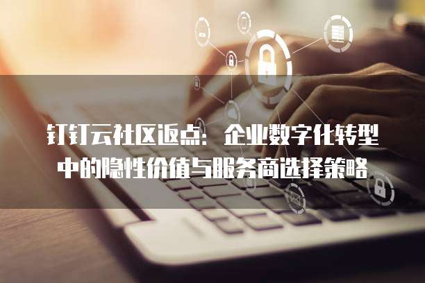 钉钉云社区返点:企业数字化转型中的隐性价值与服务商选择策略
