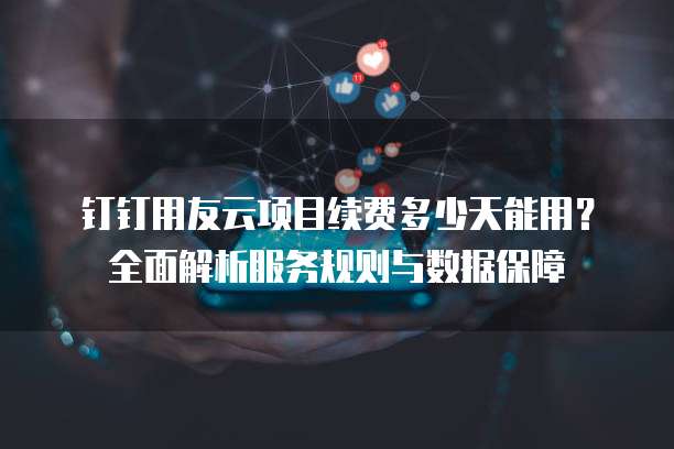 钉钉用友云项目续费多少天能用？全面解析服务规则与数据保障