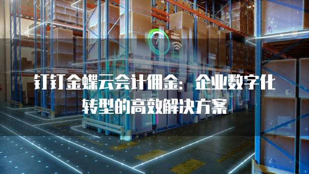 钉钉金蝶云会计佣金:企业数字化转型的高效解决方案