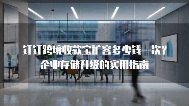 钉钉跨境收款宝扩容多少钱一次?企业存储升级的实用指南