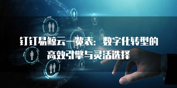 钉钉易鲸云一览表:数字化转型的高效引擎与灵活选择